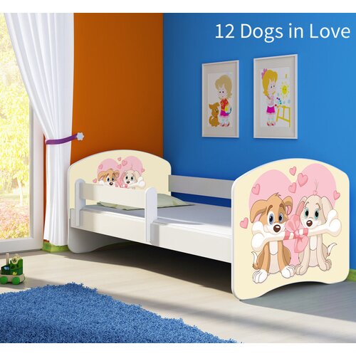  Otro&scaron;ka postelja ACMA z motivom, stranska bela 180x80 cm 12 Dogs in Love Cene