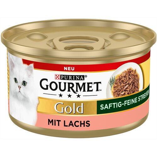  24x 85g / 48x 85g / 52x 85g Gourmet Gold Gourmet Gold po posebnoj cijeni! - 2 x (12 x 85 g) Sočne fine trakice: losos Slike