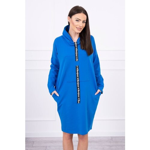 Kesi Dress with tie purple-blue Slike