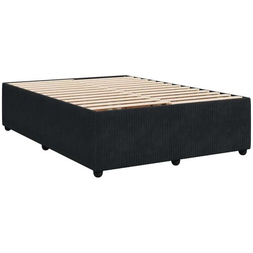 VidaXL Krevet s oprugama i madracem crni 160x200 cm bar&amp;scaron;unasti Slike