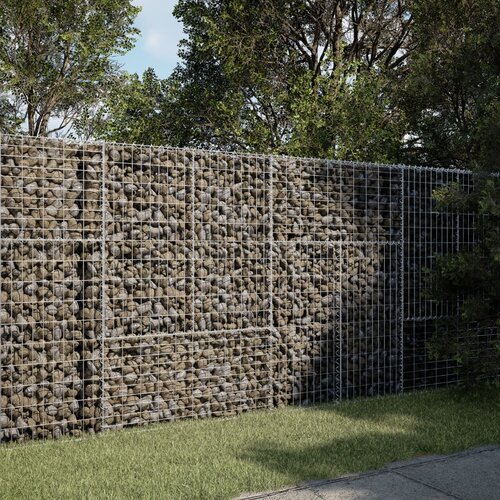 vidaXL Gabionska košara s pokrovom 200x50x150 cm pocinkano železo Cene