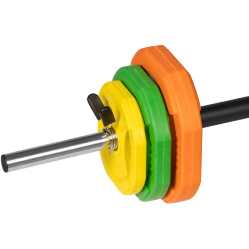 Rebel Active sklopiva &amp;scaron;ipka za vježbanje s utezima od lijevanog željeza, &amp;scaron;ipka 140 cm, set za trening 20 kg Slike