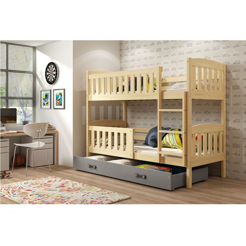  Krevet BMS Kubus na kat + ladica 200x90 cm, PINE grafit Cene