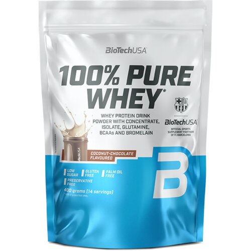 BioTech USA 100% Pure Whey 400g čoko-kokos Slike