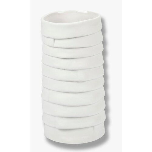Mette Ditmer Denmark Bela porcelanasta ročno izdelana vaza Ribbon – Cene