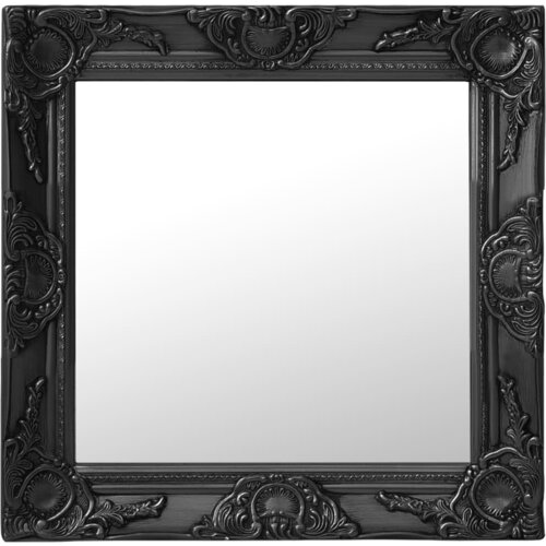 vidaXL Stensko ogledalo v baročnem stilu 50x50 cm črno, (20798491) Cene