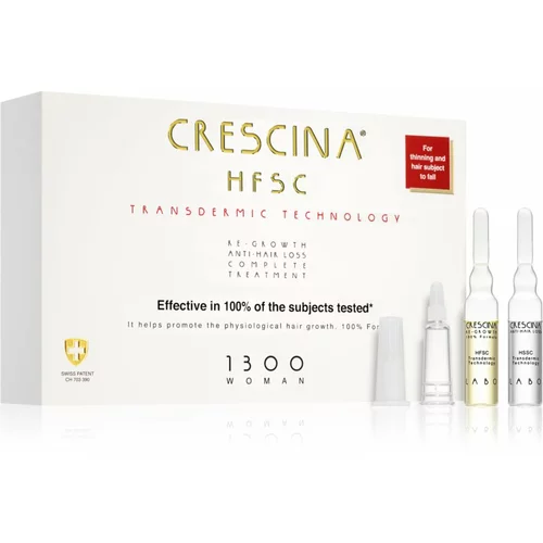 Crescina Transdermic 1300 Re-Growth and Anti-Hair Loss nega za spodbujanje rasti in proti izpadanju las za ženske 20x3,5 ml