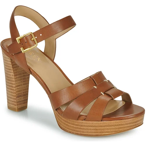 Polo Ralph Lauren Sandali & Odprti čevlji SOFFIA-SANDALS-HEEL SANDAL Kostanjeva