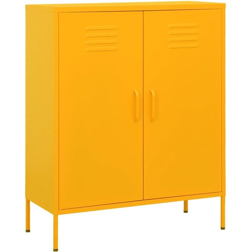 vidaXL omara za shranjevanje gorčično rumena 80x35x101,5 cm jeklo Cene