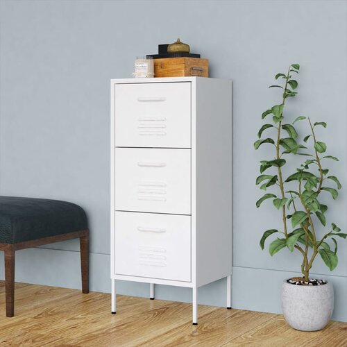 Furnova Omara za shranjevanje bela 42,5x35x101,5 cm jeklo, (21954173) Slike