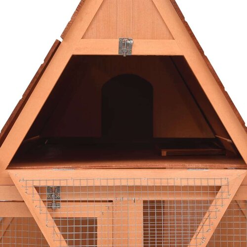 VidaXL Kavez za zečeve 152 x 127 x 109,5 cm od masivne jelovine Slike