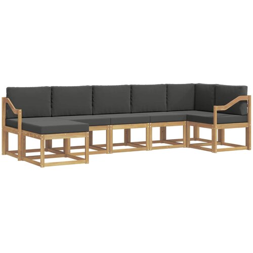 vidaXL Zunanja garnitura za sedenje 7 pcs Bela in antracit Poliester, (5000281875) Cene