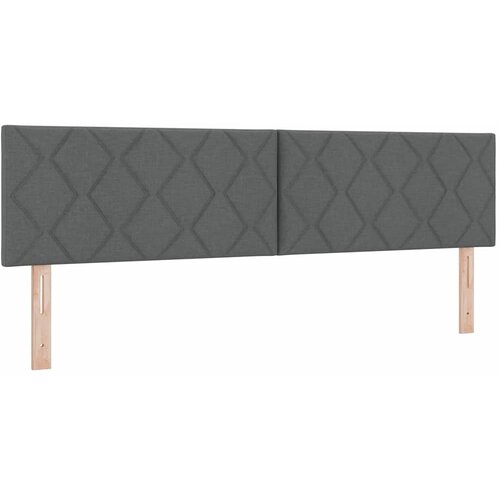  Krevet s opruga kutije Tamno siva 200 x 180 cm tkanina Slike