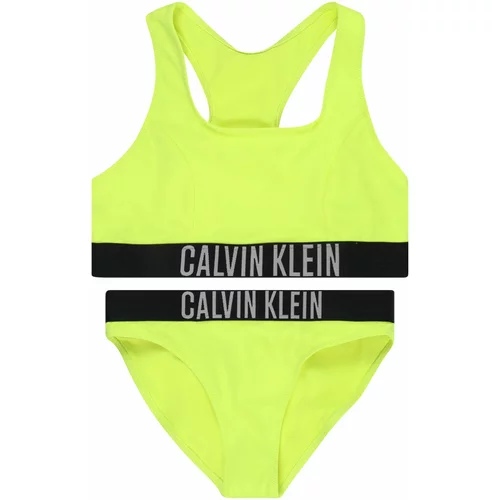 Calvin Klein Swimwear Bikini siva / jabolko / črna