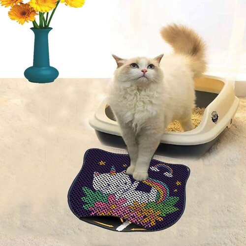 WALLXPERT Kdkafa0052 multicolor cat litter mat Cene