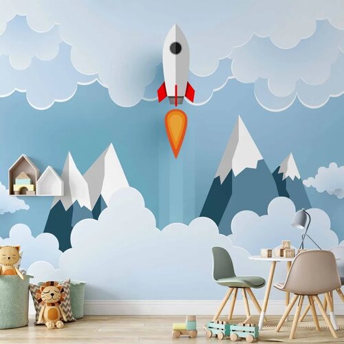  Foto tapeta - Rocket in the Clouds 500x350 Standard Cene