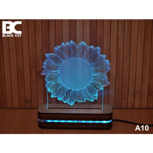 Black Cut 3D Lampa jednobojna - Cvet ( A10 ) Cene
