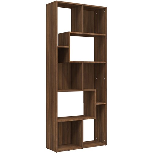 Maison Chic Knjižna omara - Knjižni regal rjavi hrast 67x24x161 cm konstruiran les, (21725399) Slike