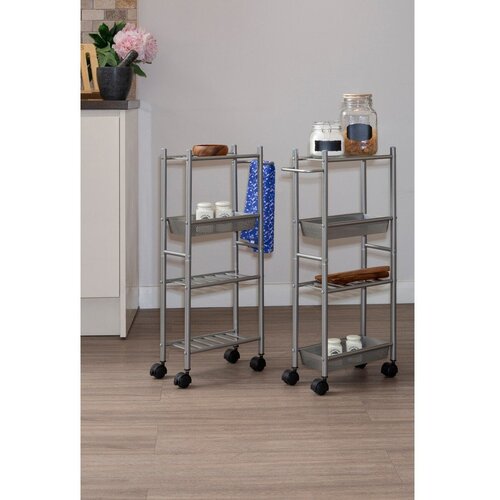 Premier Housewares Kovinski servirni voziček na kolesih 16x40 cm Dara &amp;ndash; Slike