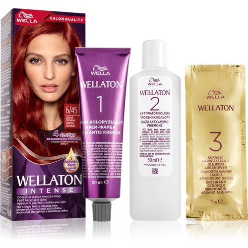 Wella ton Intense permanentna barva za lase z arganovim oljem odtenek 6/45 Red Passion 1 kos Slike