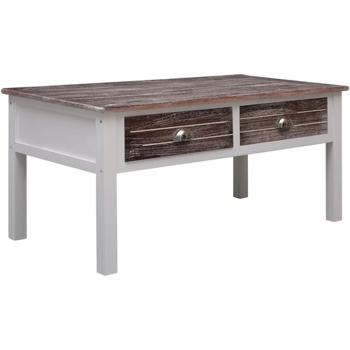 VidaXL Klubska mizica rjava 100x50x45 cm les Slike