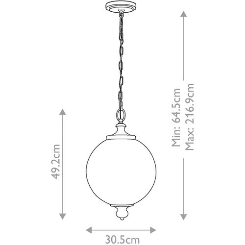 Elstead Lighting Feiss FE-PARKMAN-PL-PN - Luster na lancu PARKMAN 1xE27/60W/230V Slike