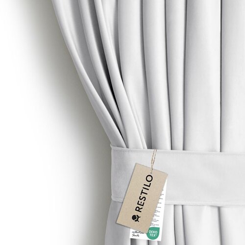 AmeliaHome Curtain VELVET color white style classic silver eyelets type of material - textiles velvet 140x245 Cijene