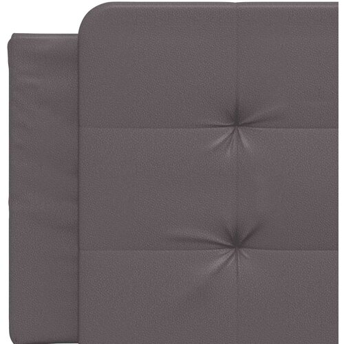  Krevet s madracem sivi 160 x 200 cm od umjetne kože Slike