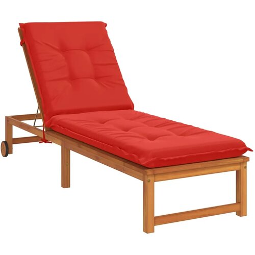  Jastučić za ležaljku GEMERT 100% poliester Crvena - Crvena 190 x 60 x 9 cm Poliester Slike