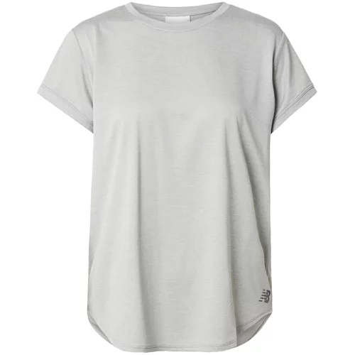 New Balance Tehnička sportska majica 'Core Heather' siva melange / crna