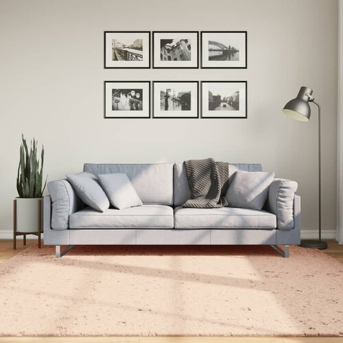 vidaXL Preproga HUARTE kratka vlakna mehka in pralna rožnata 200x200cm Cene