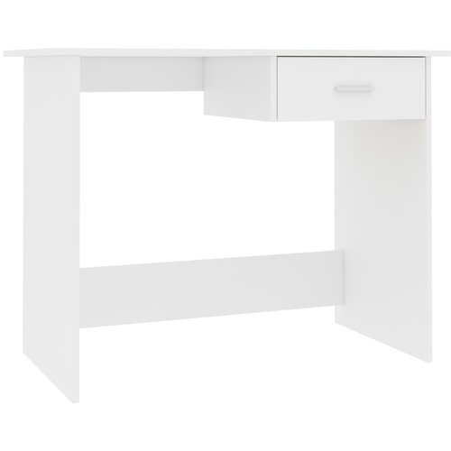 Maison Chic Pisalna miza - pisarni&amp;scaron;ka miza - Računalni&amp;scaron;ka miza bela 100x50x76 cm iverna plo&amp;scaron;ča, (21785442) Slike