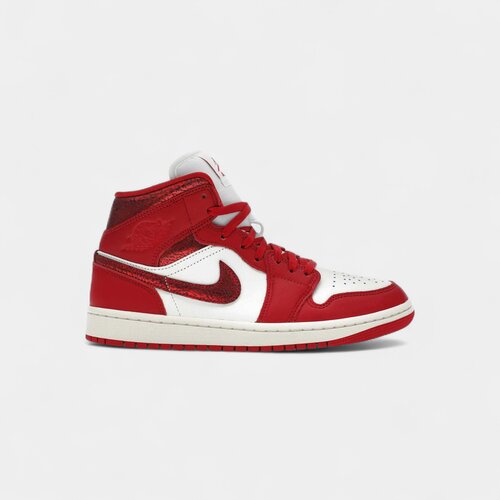 Nike Visoke superge Jordan 1 Mid SE Red Cracked Leather (Women's) Rdeča Cene