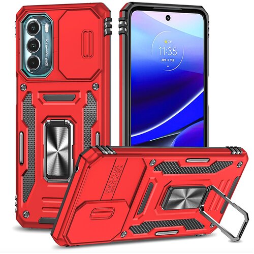 INORCO Za Motorola Moto G Stylus 4G (2022) Armor Series, odporen proti padcem, PC + TPU ovitek za telefon, hrbtni pokrov na stojalu z drsnim pokrovom kamere, (22035403) Slike