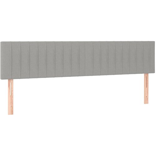 Maison Chic Posteljno vzglavje - Vzglavna omarica 2 kosa svetlo sivo 100x5x78/88 cm blago, (22077956) Cene