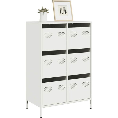 vidaXL Visoka komoda bijela 68x39x101 5 cm od čelika - Bijela Cijene
