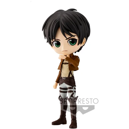 Bandai Banpresto Attack On Titan - Qposket - Eren Yeager A - Figurica 14 cm, črna, ena velikost, (20838711)