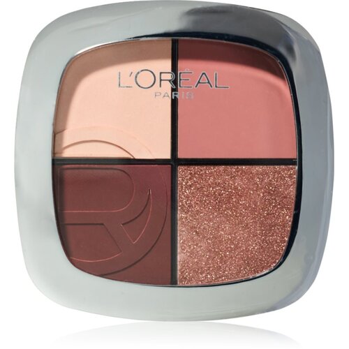 L&amp;acute;Or&amp;eacute;al Paris Rendez-Vous Couleur Eye &amp;amp; Cheek Quad vi&amp;scaron;enamjenska &amp;scaron;minka za oči i lice nijansa 01 Signature Pinks 8.4 g Slike