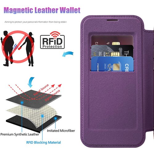  Maska za iPhone 14 na preklop Coral Mag Case Book ljubičasta Cene