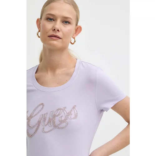 Guess Majica kratkih rukava za žene, boja: ružičasta, W4GI30 J1314