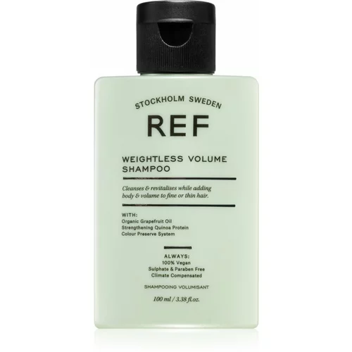 REF Weightless Volume Shampoo šampon za tanku kosu bez volumena za volumen od korijena 100 ml