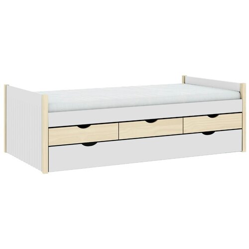 Marckeric bela/v naravni barvi otroška postelja s prostorom za shranjevanje 90x190 cm valka – Cene