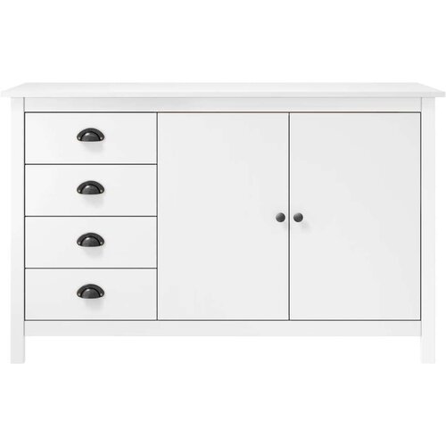 VidaXL komoda hill range bijela 130 x 40 x 80 cm od masivne borovine Slike