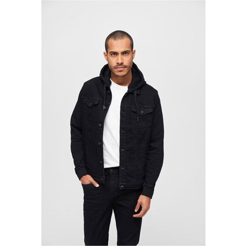 Brandit Cradock Denim Sweat Jacket Black/Black Slike