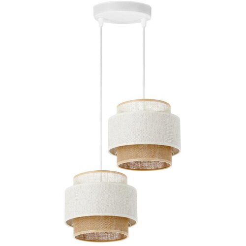 Luster na kanapu BOHO 2xE27/60W/230V bela/juta Cene