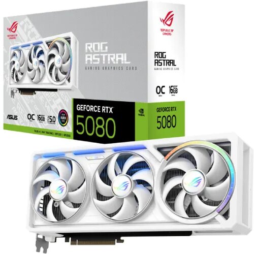 Asus nvidia geforce rtx 5080 16GB ROG-ASTRAL-RTX5080-O16G-WHITE grafička karta Slike