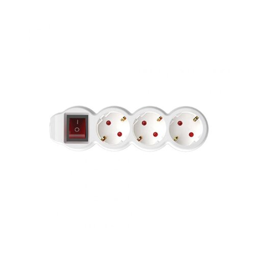 Home Produžni kabl, 3 utičnice, prekidač, 1.5mm², 5 met, bijeli - NV 3K-5/WH/1,5 Cijene