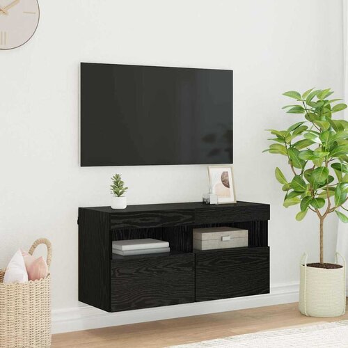 TV zidni ormar Crni hrast 80 x 30 x 40 cm Konstruirano drvo Cijene