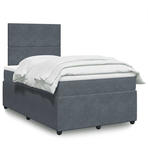 Box spring krevet s madracem tamnosivi 120 x 200 cm bar&scaron;unasti Cijene