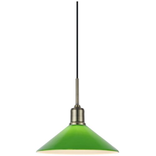 Marksl&amp;ouml;jd Zelena/mjedena viseća svjetiljka sa staklenim sjenilom &amp;oslash; 25 cm Vela &amp;ndash; Slike